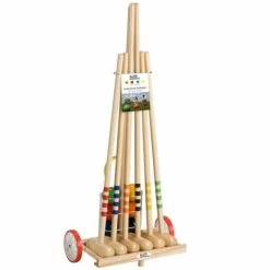 Set De Croquet Avec Chariot Bois Famille