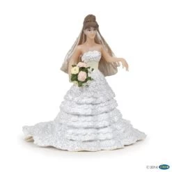 Figurine Mariée Dentelle Blanche