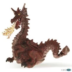 Figurine Dragon Rouge Avec Flamme