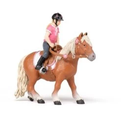 Enfant Cavalière Et Son Poney Shetland