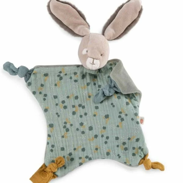 Doudou Lapin Plat Couleur Sauge – Image 2