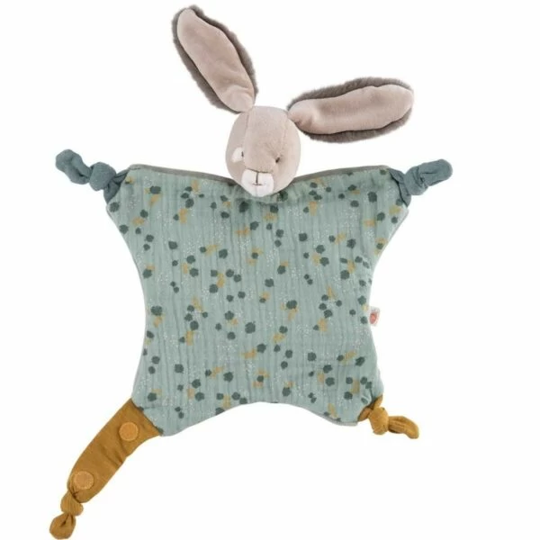 Doudou Lapin Plat Couleur Sauge – Image 3