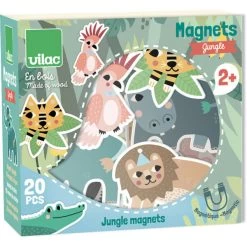 20 Magnets En Bois « thème De La Jungle »