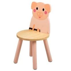 Chaise Animal Cochon En Bois