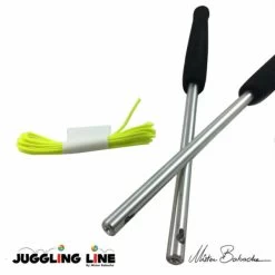 2 Baguettes Diabolo Aluminium Avec Ficelle