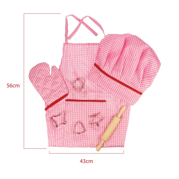 Tenue De Cuisinier Rose 3/6 Ans – Image 3