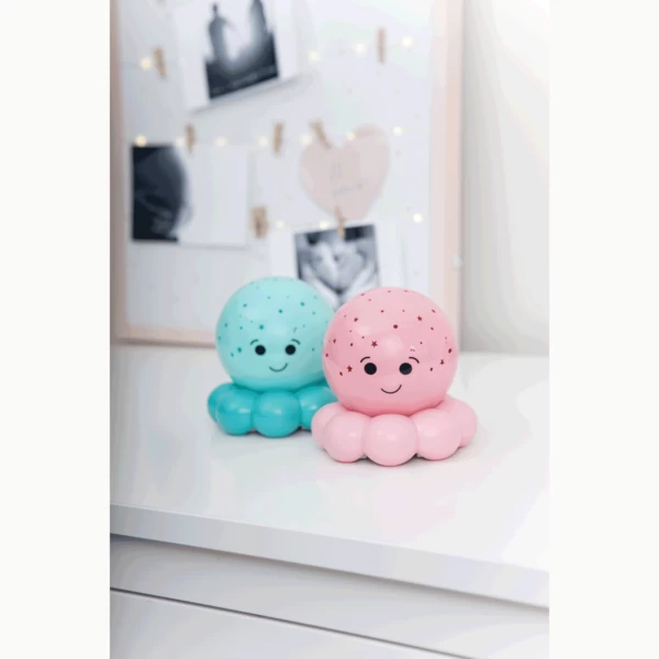 Veilleuse Pieuvre Rose Projections Lumineuses – Image 2