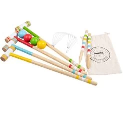 Croquet Enfant En Bois 4 Joueurs