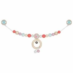 Chaîne De Poussette Rose En Bois