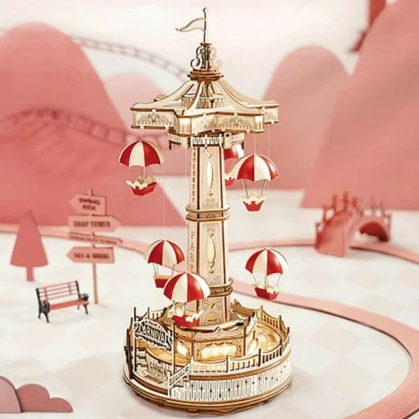 Boîte à Musique Animée Montgolfières