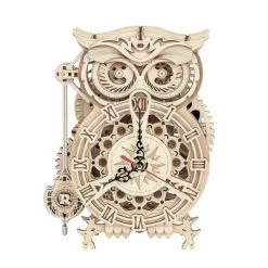 Horloge En Bois Hibou Maquette 3D