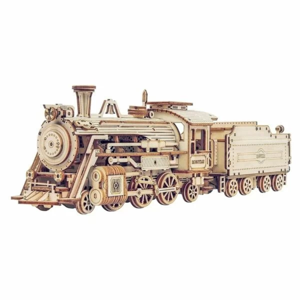 Locomotive Vapeur Maquette 3D Bois