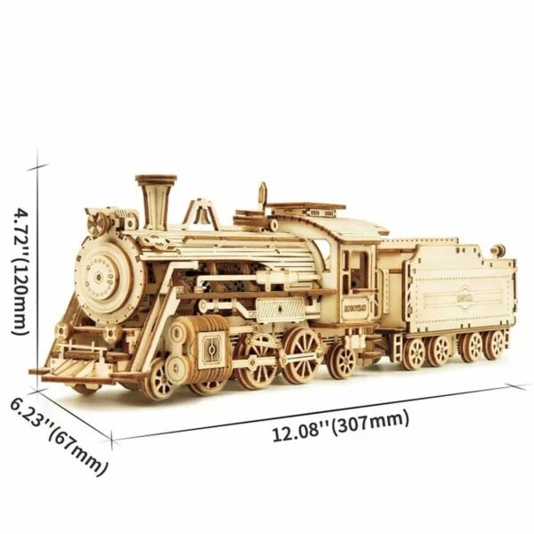 Locomotive Vapeur Maquette 3D Bois – Image 7
