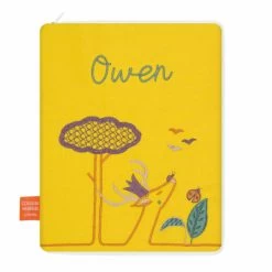 Protège Carnet De Santé Brodé Daim