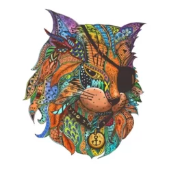 Puzzle En Bois Arc-en-ciel : Chat Pirate