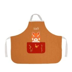 Tablier Brodé Et Personnalisable PANDA ROUX